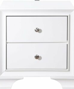 Click Decor - Edmond Traditional Wood 2-Drawer Night Stand - Black