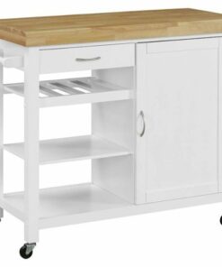 Click Decor - Denver Kitchen Cart - White