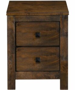 Finch - Stratford Farmhouse Wood 2-Drawer Night Stand - Classic Brown
