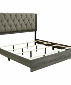 Click Decor - Kenton 78.5" King Platform Bed - Gray
