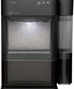 GE Profile - Opal 2.0 24-lb. Portable Ice maker with Nugget Ice Production, Side Tank, and Built-in WiFi - Black Stainless Steel
