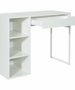 OSP Home Furnishings - Ravel Rectangular Contemporary Engineered Wood 1-Drawer Table - White