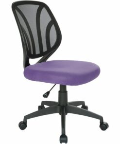 Office Star Products - Ventilated 5-Pointed Star Mesh Fabric Task Chair - Purple