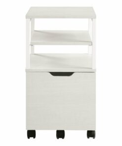 OSP Home Furnishings - Contempo 3-Shelf 1-Drawer File Cabinet - Campanula White