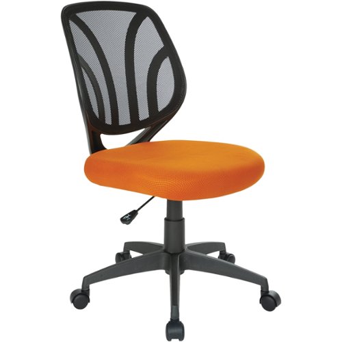 Office Star Products - Ventilated 5-Pointed Star Mesh Fabric Task Chair - Orange
