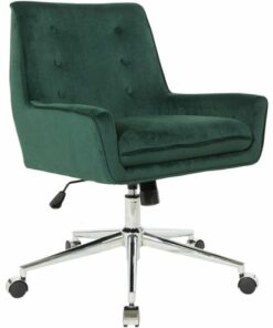 OSP Home Furnishings - Quinn 5-Pointed Star Steel Office Chair - Emerald Green