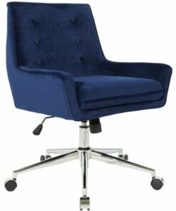OSP Home Furnishings - Quinn 5-Pointed Star Steel Office Chair - Midnight Blue