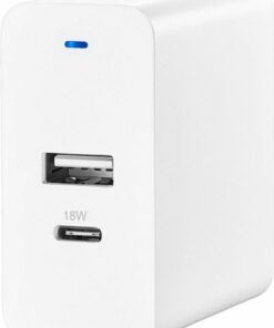 Insignia™ - 30 W 2-Port USB-C/USB Wall Charger - White