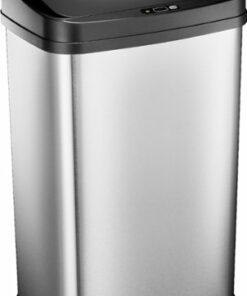 Insignia™ - 13 Gal. Automatic Trash Can - Stainless Steel