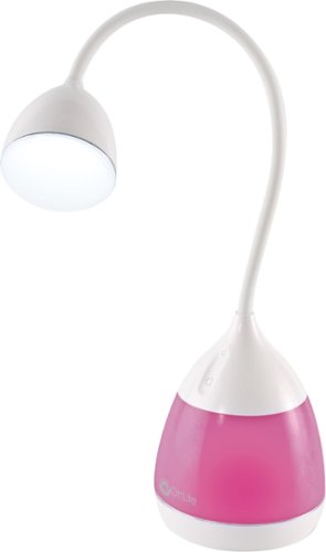 OttLite - Mood LED Color Changing Base Desk Lamp with Three Brightness Settings, USB Charging Port and Clear Sun Technology - White