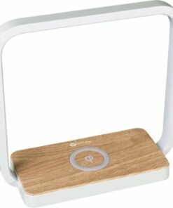 OttLite - Desk Lamp/Night Light with Three Brightness Settings, USB Port & Qi Certified Wireless Charging Pad for iPhone®/Android - White