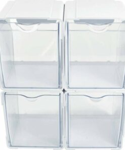 Deflecto - Interlocking Storage Organizer (4-Pack) - White