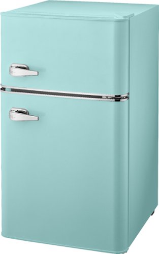 Insignia™ - Retro 3.1 cu. ft.  Mini Fridge with Top Freezer - Mint
