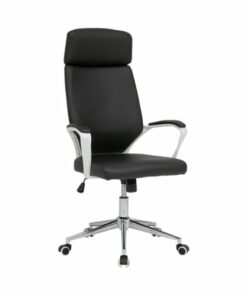 Calico Designs - 5-Pointed Star Polyurethane Executive Chair - Black/White Frame