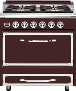 Viking - Tuscany 3.8 Cu. Ft. Freestanding Dual Fuel True Convection Range - Kalamata Red