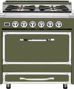 Viking - Tuscany 3.8 Cu. Ft. Freestanding Dual Fuel True Convection Range - Cypress Green