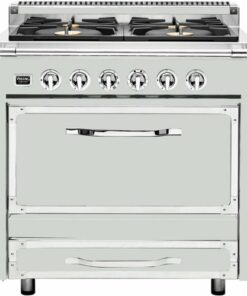 Viking - Tuscany 3.8 Cu. Ft. Freestanding Dual Fuel True Convection Range - Frost White