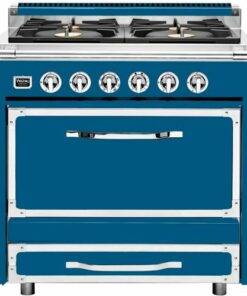 Viking - Tuscany 3.8 Cu. Ft. Freestanding Dual Fuel True Convection Range - Alluvial Blue