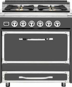 Viking - Tuscany 3.8 Cu. Ft. Freestanding Dual Fuel True Convection Range - Damascus Gray