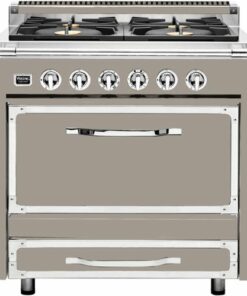 Viking - Tuscany 3.8 Cu. Ft. Freestanding Dual Fuel True Convection Range - Pacific Gray