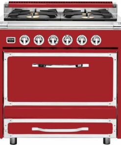 Viking - Tuscany 3.8 Cu. Ft. Freestanding Dual Fuel True Convection Range - San Marzano Red