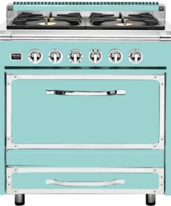 Viking - Tuscany 3.8 Cu. Ft. Freestanding Dual Fuel True Convection Range - Bywater Blue