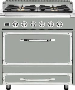 Viking - Tuscany 3.8 Cu. Ft. Freestanding Dual Fuel True Convection Range - Arctic Gray