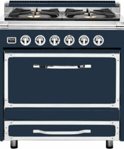 Viking - Tuscany 3.8 Cu. Ft. Freestanding Dual Fuel True Convection Range - Slate Blue