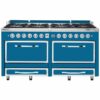 Viking - Tuscany 7.6 Cu. Ft. Freestanding Double Oven Dual Fuel True Convection Range - Alluvial Blue 0