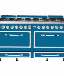 Viking - Tuscany 7.6 Cu. Ft. Freestanding Double Oven Dual Fuel True Convection Range - Alluvial Blue 0