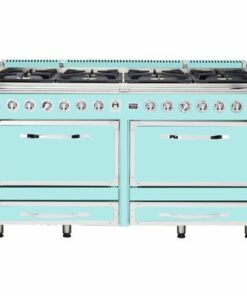 Viking - Tuscany 7.6 Cu. Ft. Freestanding Double Oven Dual Fuel True Convection Range - Bywater Blue 0