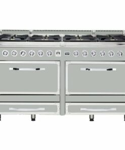 Viking - Tuscany 7.6 Cu. Ft. Freestanding Double Oven Dual Fuel True Convection Range - Arctic Gray 0