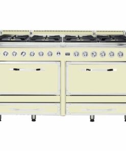 Viking - Tuscany 7.6 Cu. Ft. Freestanding Double Oven Dual Fuel True Convection Range - Vanilla Cream 0