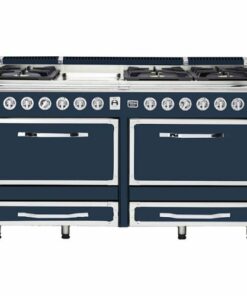 Viking - Tuscany 7.6 Cu. Ft. Freestanding Double Oven Dual Fuel True Convection Range - Slate Blue 1
