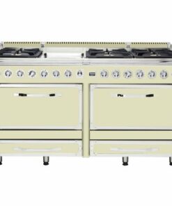Viking - Tuscany 7.6 Cu. Ft. Freestanding Double Oven Dual Fuel True Convection Range - Vanilla Cream 1