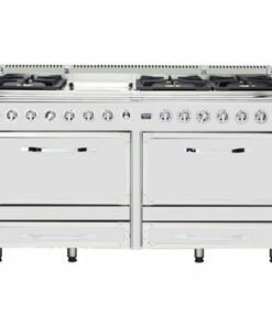 Viking - Tuscany 7.6 Cu. Ft. Freestanding Double Oven Dual Fuel True Convection Range - Frost White 1