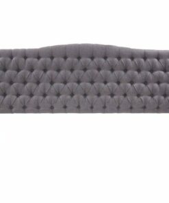 Elle Decor - Celeste Contemporary Tufted Fabric 78" King Upholstered Headboard - Gray