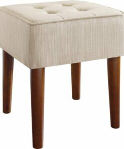 Elle Decor - Aria 4-Leg Manufactured Wood Studio Stool - Antique Ivory