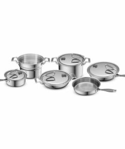 CookCraft - 10-Piece Cookware Set - Stainless Steel