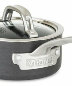 Viking - Hard Anodized Nonstick 1 Qt. Sauce Pan - Black/Gray/Silver