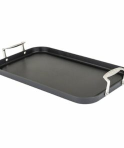 Viking - Hard Anodized Double Burner Nonstick Griddle - Black