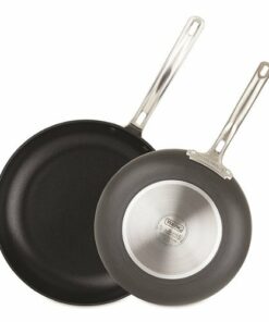 Viking - Hard Anodized Non-Stick 2 Piece Fry Pan Set, 10" & 12" - Black/Gray/Silver