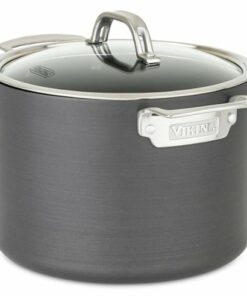 Viking - Hard Anodized Nonstick 8 Qt. Stock Pot - Black