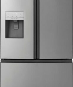 Insignia™ - 20.1 Cu. Ft. French Door Counter-Depth Refrigerator with Water Dispenser - Stainless steel