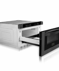 ZLINE - 24" 1.2 cu. ft. Built-in Microwave Drawer - Black Stainless Steel