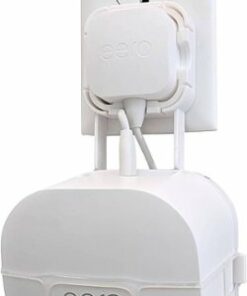Mount Genie - The Easy Outlet Mount for NEW Amazon eero 6 and Amazon eero Mesh Wi-Fi (2nd Gen 2019) (3-Pack) - White