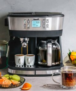 Bella Pro Series - Combo 19-Bar Espresso and 10-Cup Drip Coffee Maker - Stainless Steel