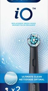 iO Series Ultimate Clean Replacement Brush Head for Oral-B iO Series Electric Toothbrushes (2-Count) - Black