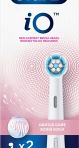 iO Series Gentle Care Replacement Brush Head for Oral-B iO Series Electric Toothbrushes (2-Count) - White