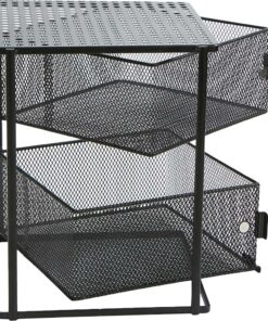 Mind Reader - Metal Mesh Magnetic Organizer - Black